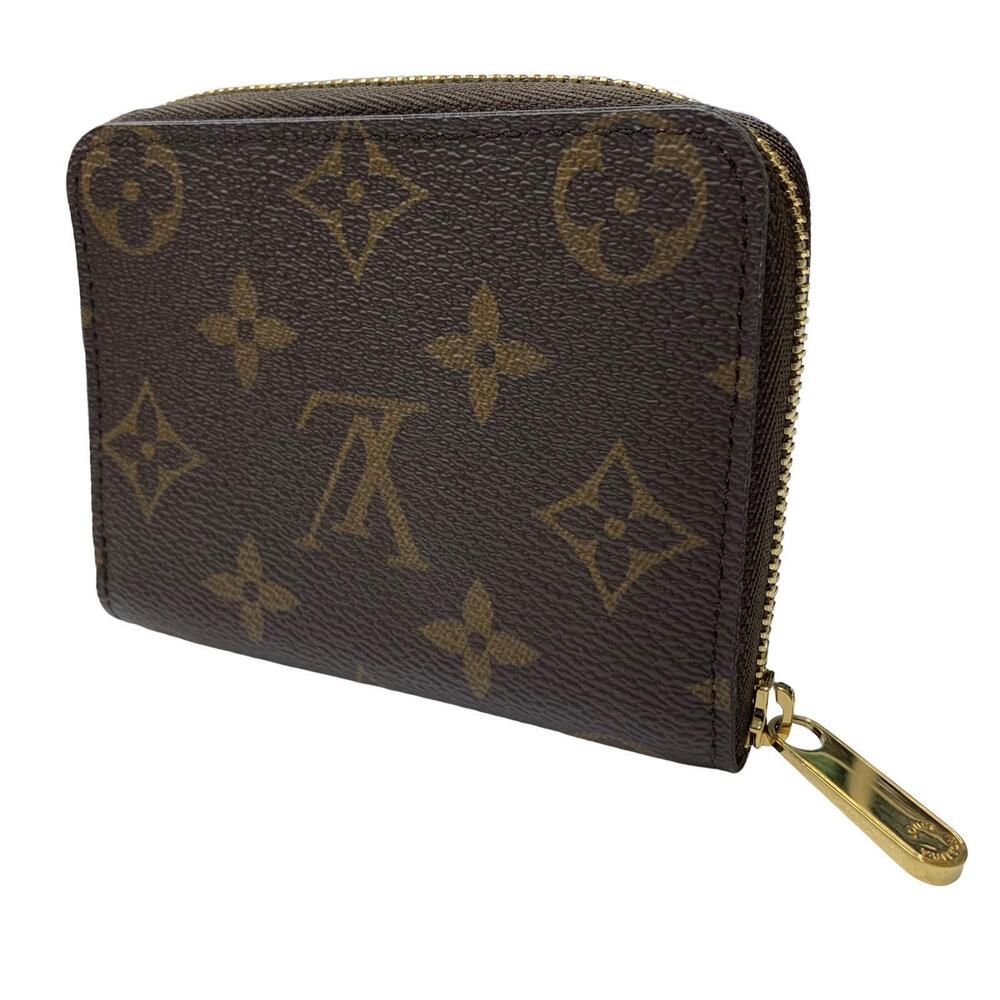 LOUIS VUITTON Monogram Zippy Coin Case Brown